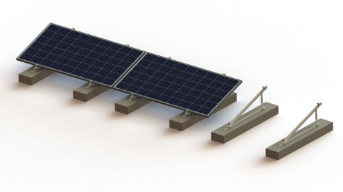 Concrete Foundation Rooftop Mounting System